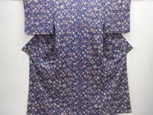 枝花模様小紋着物